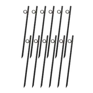 Grip Rebar 18 in. Steel Durable Tent Canopy Ground Stakes (12-Pack)