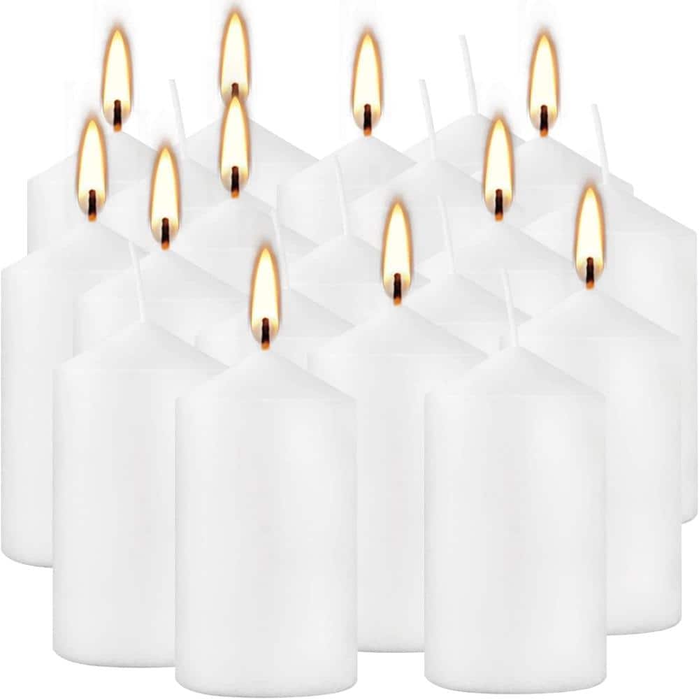 White Pillar Candles 2 x 4 Inch Unscented Dripless Smokeless 20 Hour Burn Time Bulk Set of 20 Long Burning price history on PriceWatchPro