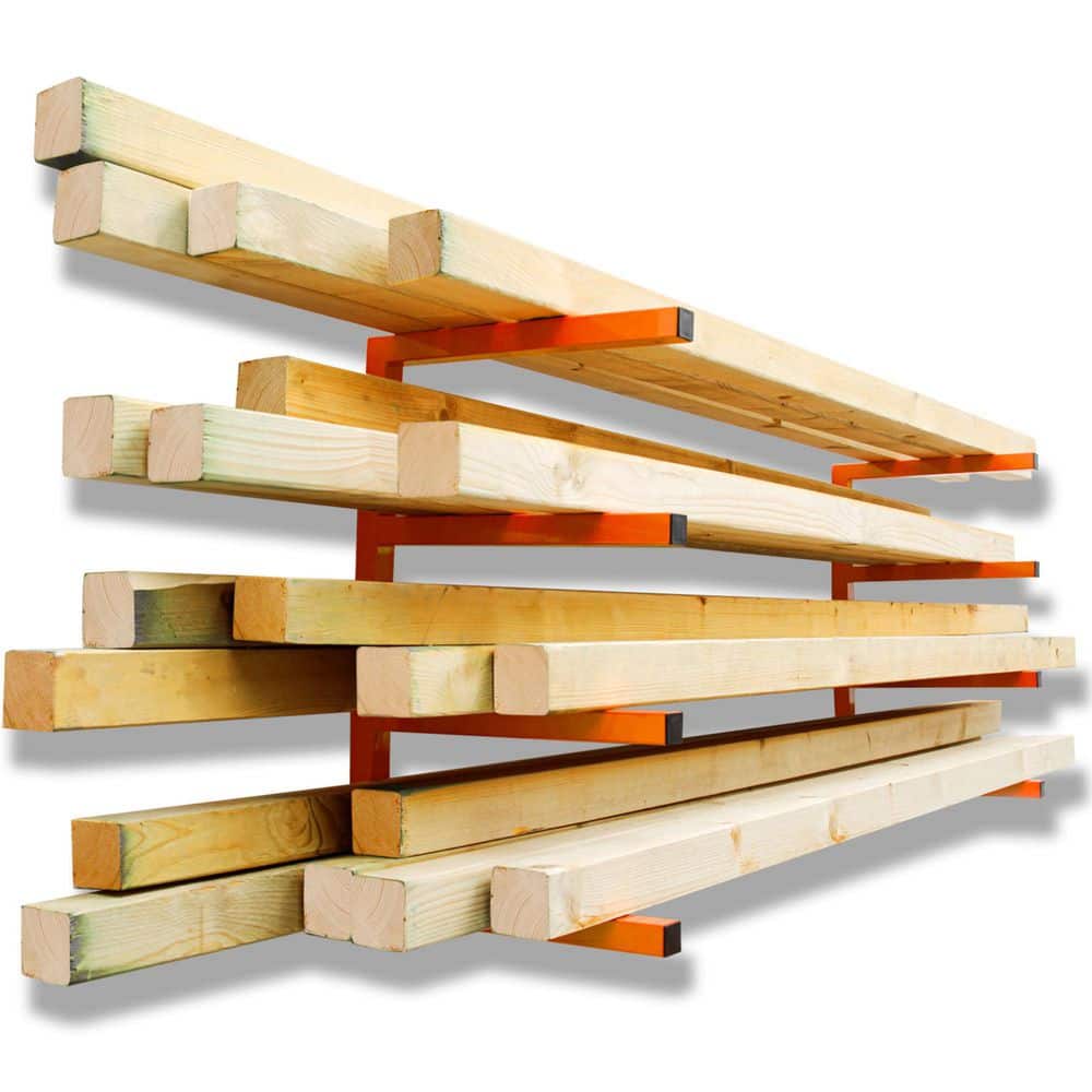 24.5 in. x 15 in. Orange Heavy Duty Metal Shelf with 4-Level Holds Up for Wood Organizer and Lumber Storage (2-Pack) price history on PriceWatchPro