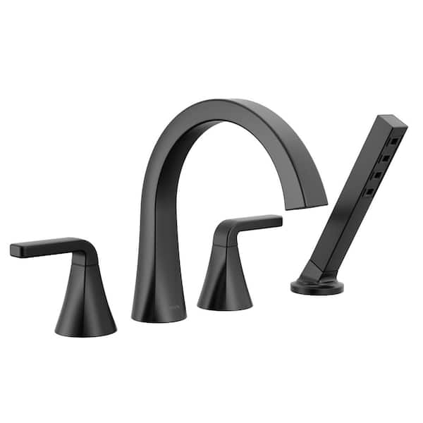 Delta Lineax 2-Handle Deck Mount Roman Tub Faucet Trim Kit in