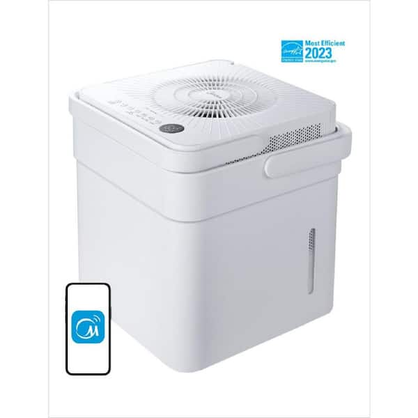 Midea 50-Pint CUBE Smart Dehumidifier with Pump, 3X More Water