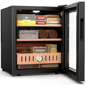 50L Electric Humidor, 300-Counts Cigar Humidor Cabinet with Cooling Temperature Control, Electric Cooling Wine Chiller