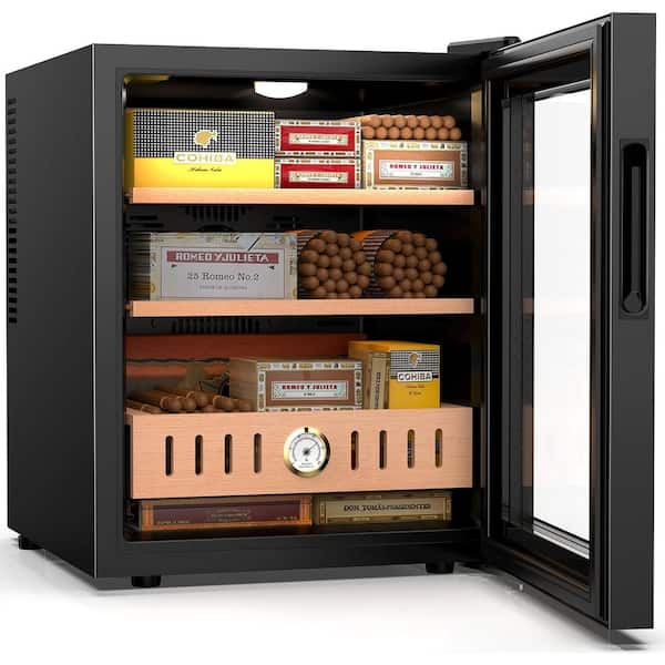 Mojgar 50L Electric Humidor, 300-Counts Cigar Humidor Cabinet with Cooling Temperature Control, Electric Cooling Wine Chiller