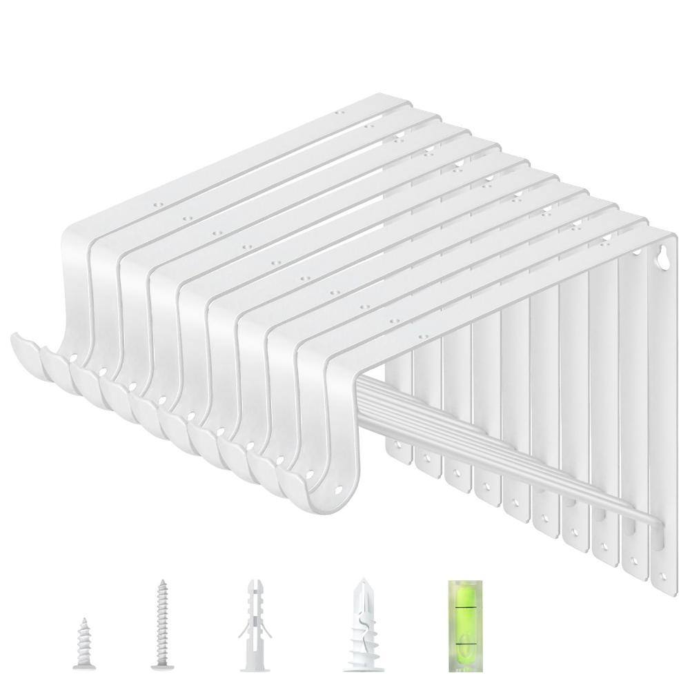 10-Pack 10.8 in. x 10.8 in. Heavy Duty Steel Shelf Brackets, 300Lbs Load Capacity, White price history on PriceWatchPro