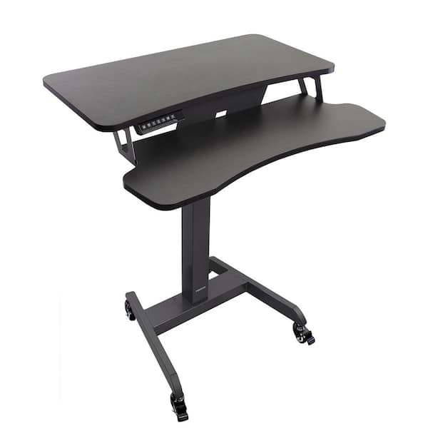mount-it! 31.5 in. Black Electric Mobile Standing Desk