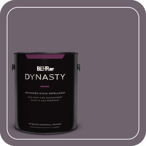 BEHR DYNASTY 1 gal. #670F-6 Vintage Grape Eggshell Enamel Interior Stain-Blocking Paint & Primer