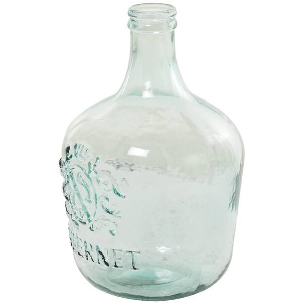 New Recycle Clear Vase Colour Glass Home Table Decor Vintage Style Bottle 