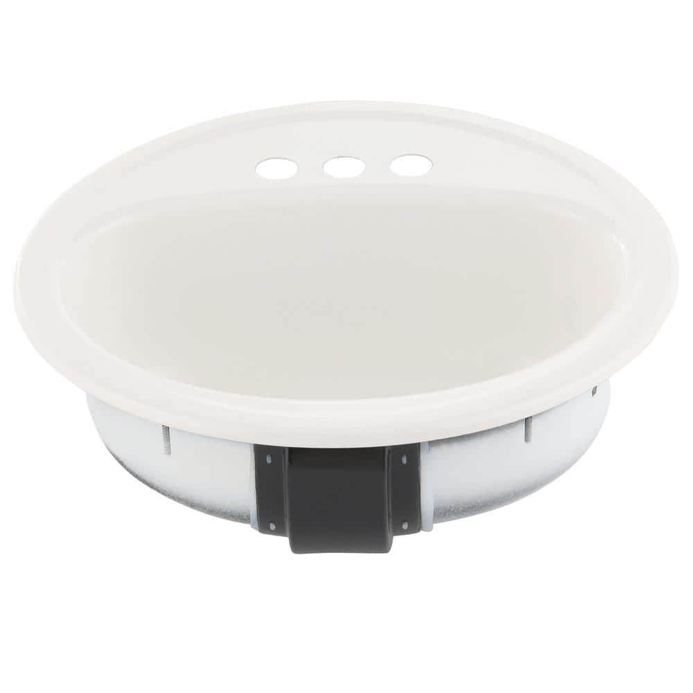 Elegant White Glass 19" Round Pedestal Bathroom Sink