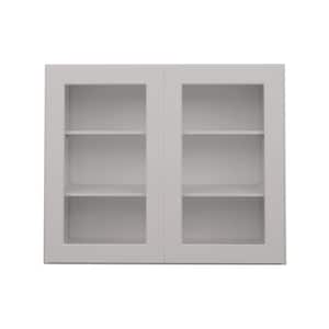 30 in. W x 12 in. D x 30 in. H in Shaker Dove Ready to Assemble Wall Kitchen Cabinet with No Glasses
