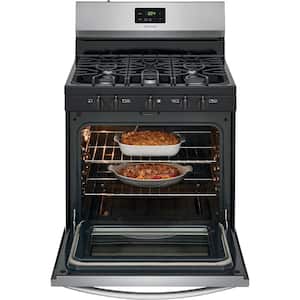 30 in. 5 Burner Freestanding Gas Range in Stainless Steel