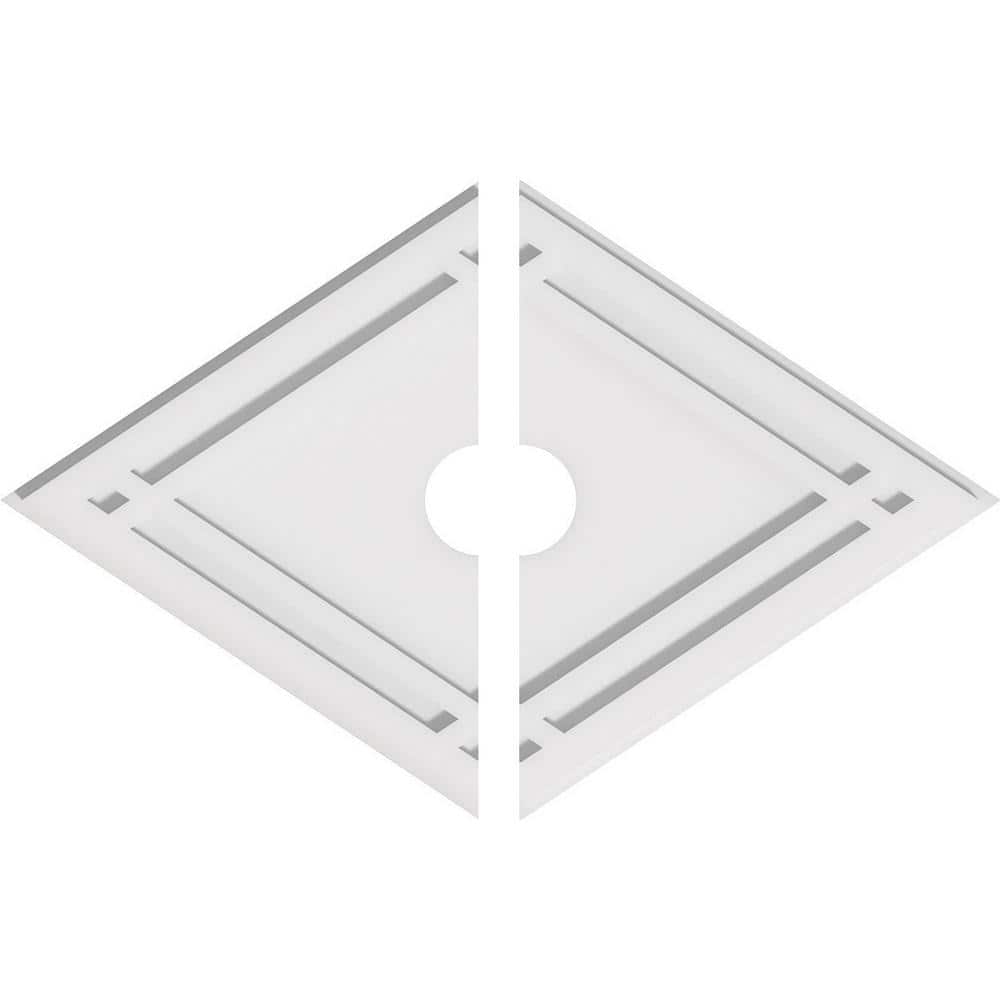 26 in. W x 17-3/8 in. H x 3 in. ID x 1 in. P Diamond Architectural Grade PVC Contemporary Ceiling Medallion (2-Piece) price history on PriceWatchPro