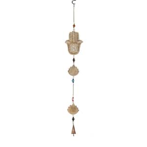 32 in. Brown Wood Eclectic Style Windchime