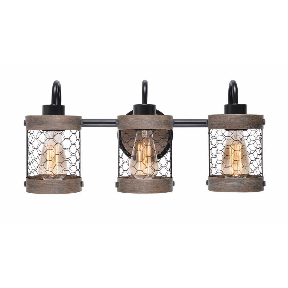 Kenroy Home Cozy 3 Light Oil Rubbed, No Wire Vanity Lights