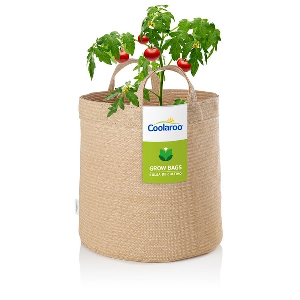 Coolaroo 10 gal. HDPE Fabric Grow Bags, Desert Sand, 3 Pk.