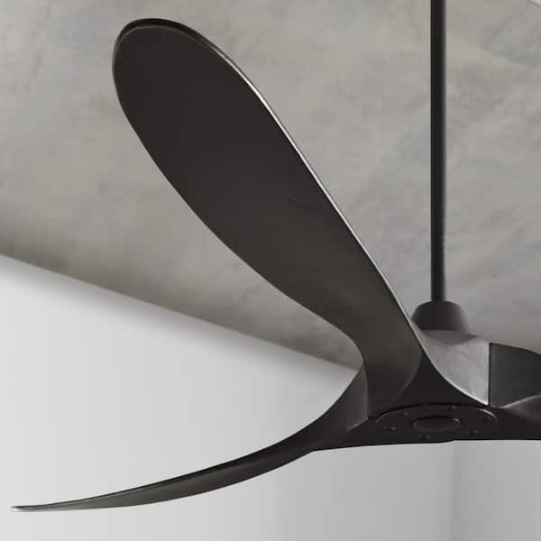 Generation Lighting - Maverick Max 70 in. Modern Indoor/Outdoor Matte Black Ceiling Fan with Matte Black Blades and 6-Speed Remote Control