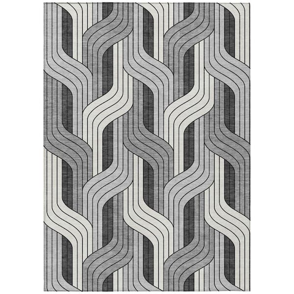 Chantille Machine Washable Indoor/Outdoor Abstract ACN2422 Ivory 3 ft. x 4 ft. Area Rug