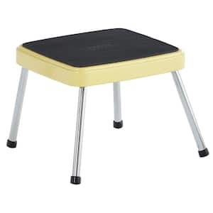 Stylaire Retro 1-Step Steel Step Stool in Yellow ( 1-Pack)