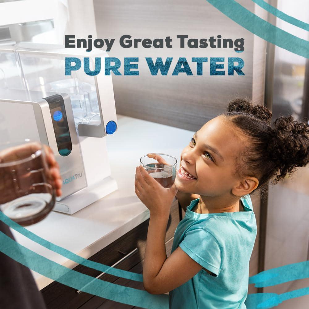AquaTru Alkaline Countertop Water Filtration System with 4-Stage RO