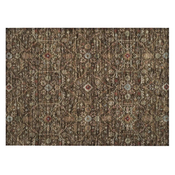 Addison Rugs Chantille Machine Washable Indoor/Outdoor Abstract ACN1130 Chocolate 1 ft. 8 in. x 2 ft. 6 in. Area Rug