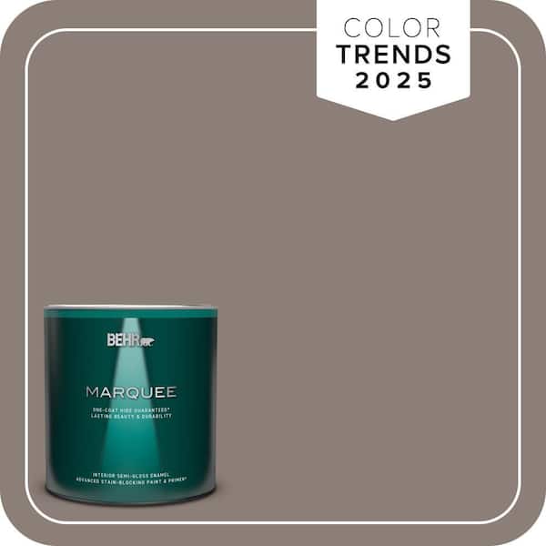 BEHR MARQUEE 1 qt. Home Decorators Collection #HDC-NT-27B Wild Truffle One-Coat Hide Semi-Gloss Enamel Interior Paint & Primer