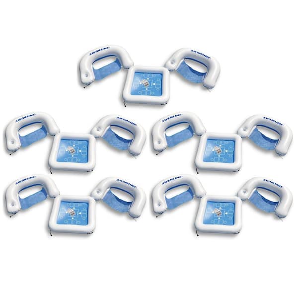 Swimline Inflatable Game Station Pool Set with Waterproof Playing Cards (5-Pack)