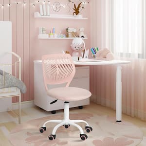 Carnation Mesh Ergonomic Swivel Task Chair in Malmo New Pink with Adjustable Height and Breathable Back Support Teens