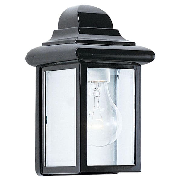 Generation Lighting Mullberry Hill Small 1-Light Black Outdoor Wall Mount Lantern