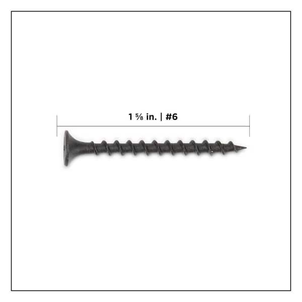 #6 x 1-5/8 in. Phillips Bugle-Head Coarse Thread Drywall Screws 5 lbs. (1110-Pack)