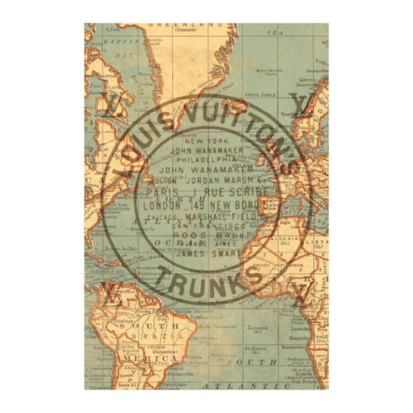 VENICE BEACH Collections Fashion Vintage World Map by Fairchild Paris 1-Piece Unframed Abstract Poster Art Print 20 in. x 30 in.