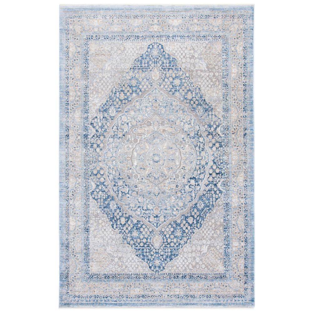 Dream 8 ft. x 10 ft. Navy/Gray Distressed Medallion Area Rug price history on PriceWatchPro