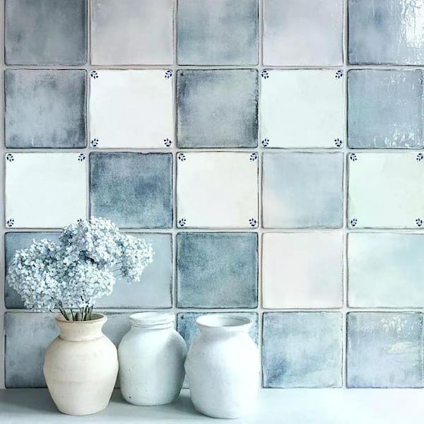 Blue D139 6 in. x 6 in. Vinyl Peel and Stick Tile (24 Tiles, 6 sq. ft. /pack)