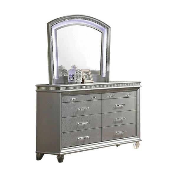 Benjara 17.38 In. Silver 6-Drawer Wooden Chest Of Drawers BM300561 ...