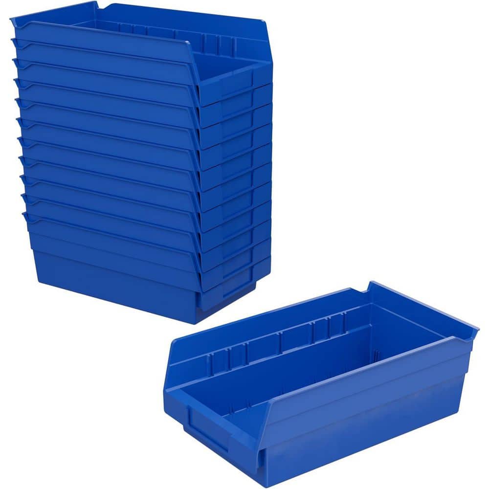 30130 Series, 6 5/8 in. W x 11 5/8 in. D x 4 in. H, Blue Open Hopper Shelf 