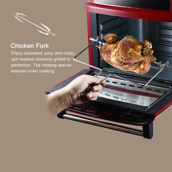 Chefman Auto-Stir Air Fryer Convection Oven, Large 12-Quart, Rotisserie,  Bake, Touch Control