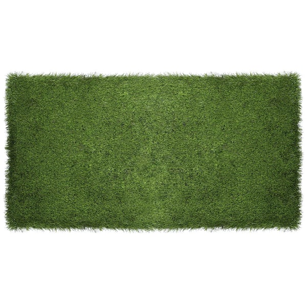 NewTechWood Grass Tile Series 2 ft. x 2 ft. Quick Deck Outdoor Faux Zoysia Grass Plastic Deck Tile in Green (4 per Case)