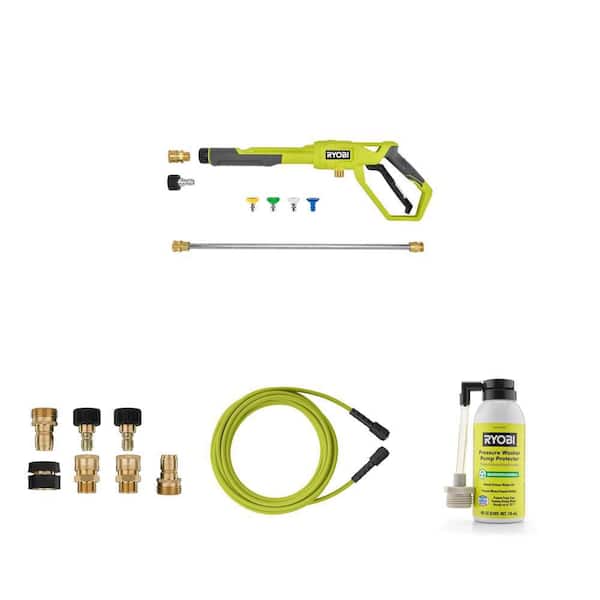 Trigger Handle Kit, 7-Piece Quick Connect Upgrade, 1/4 in. x 35 ft. 3,300 PSI Hose and 4 oz. Pump Protector Combo