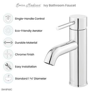 Ivy Single-Handle Single-Hole Bathroom Faucet in Chrome