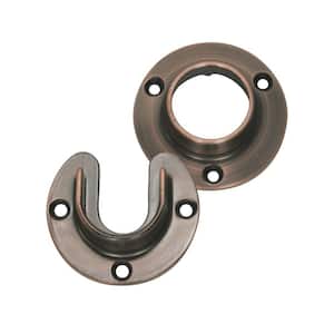 1-5/16 in. Copper Oil-Rubbed Bronze Heavy-Duty Closet Rod Flange Set of Pair