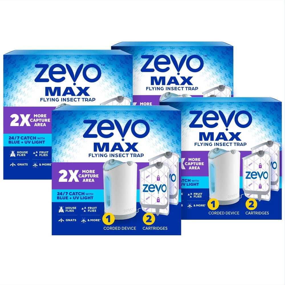 ZEVO Max Flying Insect Trap 1-Plug-in Base and 2-Refill Cartridges