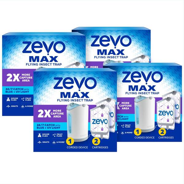 ZEVO Max Flying Insect Trap 1-Plug-in Base and 2-Refill Cartridges