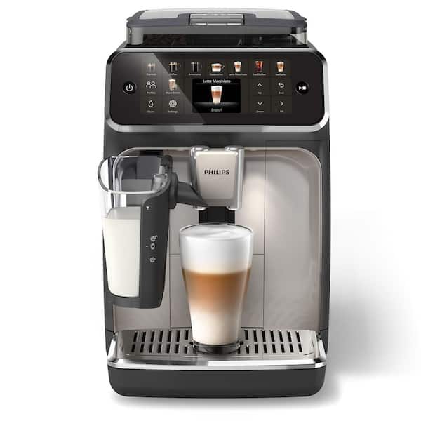 1-Cup Fully Automatic Espresso Machine with LatteGo Milk Frother, Grey Chrome