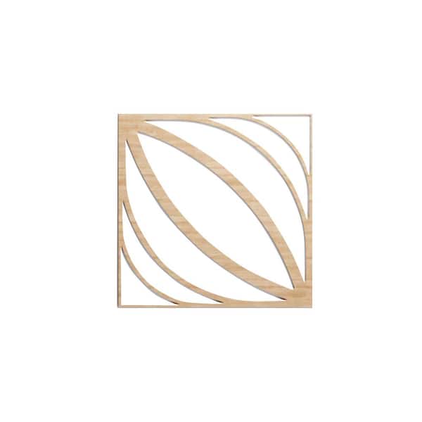 Ekena Millwork 23-3/8 in. x 23-3/8 in. x 1/4 in. Alder Large Otis Decorative Fretwork Wood Wall Panels (20-Pack)