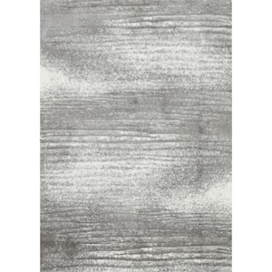 Paris Shag Taupe Grey/Ivory 10 ft. x 13 ft. Abstract Area Rug
