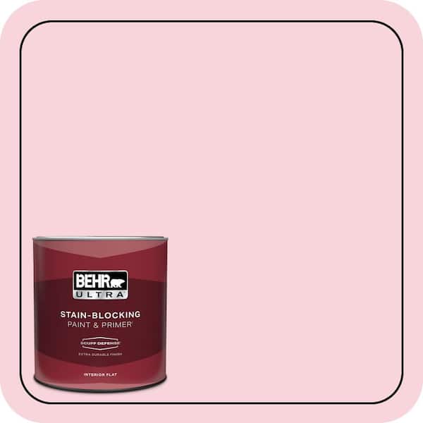 BEHR ULTRA 1 qt. #110C-1 Petal Bloom Extra Durable Flat Interior Paint & Primer