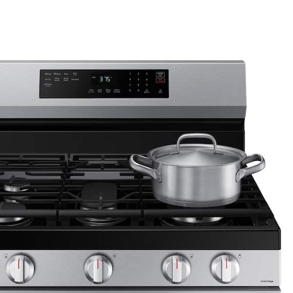 Samsung 6.3 cu. ft. Smart Wi-Fi Enabled Convection Electric Range with No  Preheat AirFry in Stainless Steel NE63A6511SS - The Home Depot
