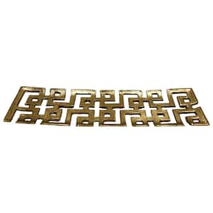 21.5 in. Geometric Aluminum Icon Tray in Gold