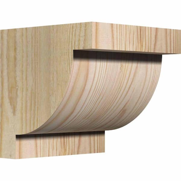 Ekena Millwork 6 in. x 6 in. x 6 in. Douglas Fir Alpine Rough Sawn Corbel