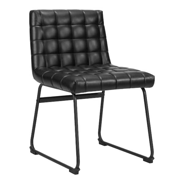 ZUO Pago Black Faux Leather Dining Chair - (Set of 2)