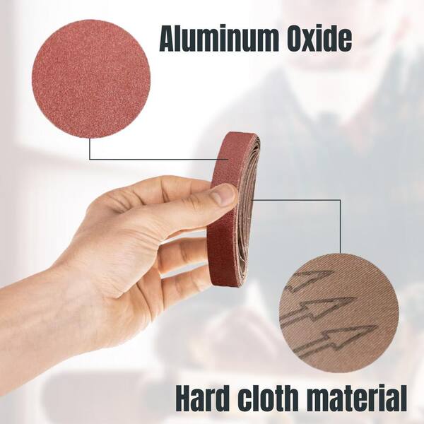 thumbnail image 2 of POWERTEC 18-Pack Sanding Belts & Cleaning Stick - 3x18 Inch Aluminum Oxide Belts 60-400 Grit For Belt Sander 2 of 14