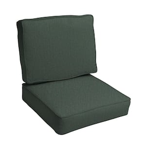 27 x 30 x 26 Deep Seating Indoor/Outdoor Cushion Chair Set in Sunbrella Cast Ivy